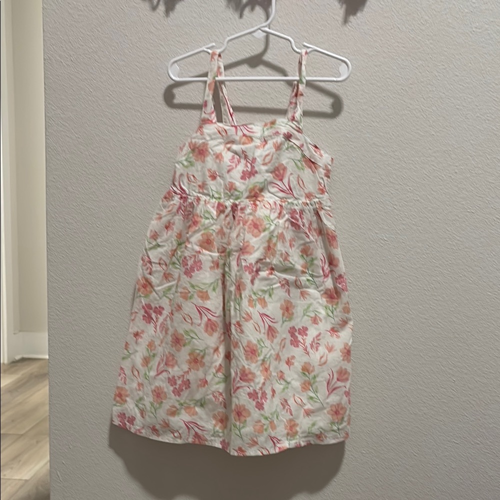 Cupcakes & Cashmere Pink and White Sundress Sleeveless Spaghetti Strap